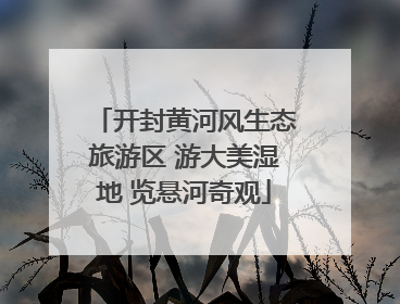 开封黄河风生态旅游区 游大美湿地 览悬河奇观