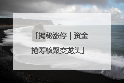 揭秘涨停｜资金抢筹核聚变龙头