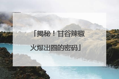 揭秘！甘谷辣椒火爆出圈的密码