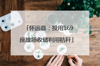 怀远县：投用169座堆场收储利用秸秆