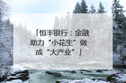 恒丰银行：金融助力“小花生”做成“大产业”