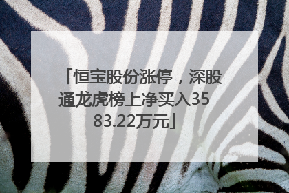 恒宝股份涨停，深股通龙虎榜上净买入3583.22万元