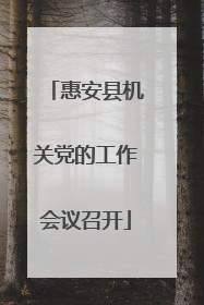 惠安县机关党的工作会议召开