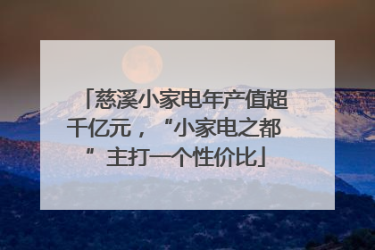 慈溪小家电年产值超千亿元，“小家电之都”主打一个性价比