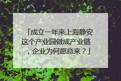 成立一年来上海静安这个产业园做成产业链，企业为何愿意来？