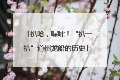 扒哈，喔嚯！“扒一扒”道州龙船的历史