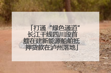 打通“绿色通道” 长江干线四川段首艘在建新能源船舶抵押贷款在泸州落地