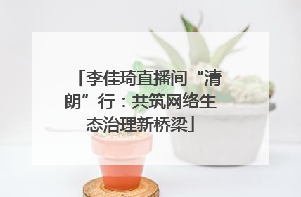 李佳琦直播间“清朗”行：共筑网络生态治理新桥梁