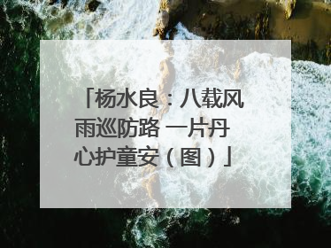 杨水良：八载风雨巡防路 一片丹心护童安（图）