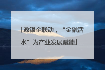政银企联动，“金融活水”为产业发展赋能
