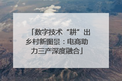 数字技术“耕”出乡村新图景：电商助力三产深度融合