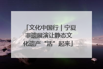 文化中国行｜宁夏 非遗展演让静态文化遗产“活”起来
