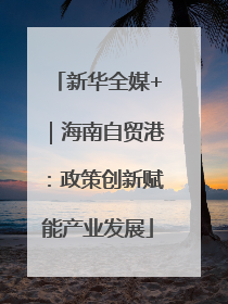 新华全媒+｜海南自贸港：政策创新赋能产业发展