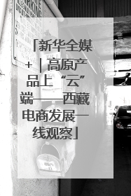 新华全媒+｜高原产品上“云”端——西藏电商发展一线观察
