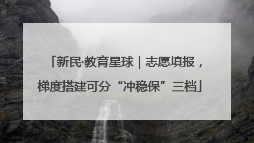 新民·教育星球｜志愿填报，梯度搭建可分“冲稳保”三档