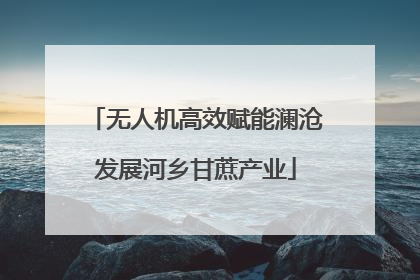 无人机高效赋能澜沧发展河乡甘蔗产业