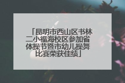 昆明市西山区书林二小福海校区参加省体操节暨市幼儿操舞比赛荣获佳绩