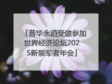 普华永道受邀参加世界经济论坛2025新领军者年会
