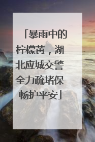 暴雨中的柠檬黄，湖北应城交警全力疏堵保畅护平安