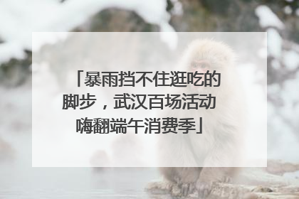 暴雨挡不住逛吃的脚步，武汉百场活动嗨翻端午消费季