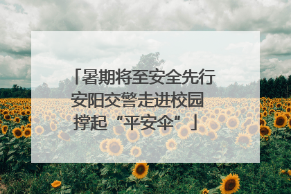 暑期将至安全先行 安阳交警走进校园撑起“平安伞”