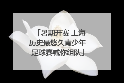 暑期开赛 上海历史最悠久青少年足球赛喊你组队