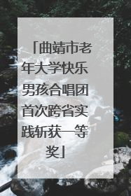 曲靖市老年大学快乐男孩合唱团首次跨省实践斩获一等奖