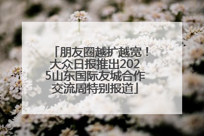 朋友圈越扩越宽！大众日报推出2025山东国际友城合作交流周特别报道