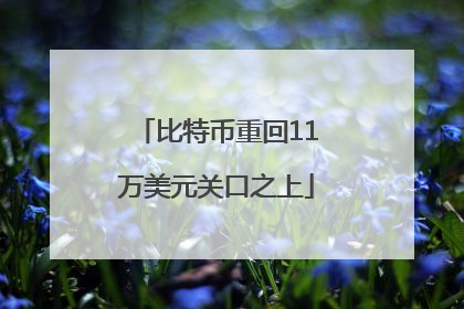 比特币重回11万美元关口之上
