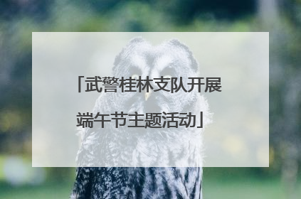 武警桂林支队开展端午节主题活动