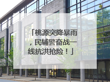 桃源突降暴雨，民辅警奋战一线抗洪抢险！