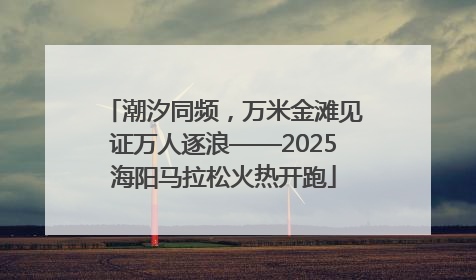 潮汐同频，万米金滩见证万人逐浪——2025海阳马拉松火热开跑