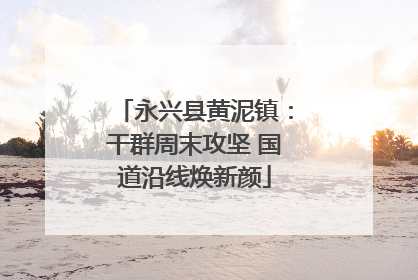永兴县黄泥镇：干群周末攻坚 国道沿线焕新颜