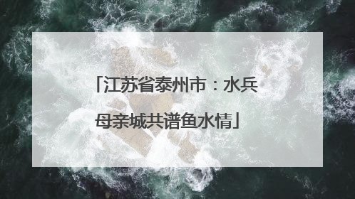 江苏省泰州市：水兵母亲城共谱鱼水情