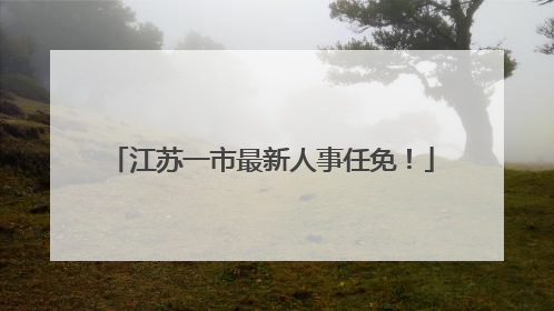 江苏一市最新人事任免！