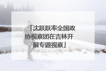 沈跃跃率全国政协视察团在吉林开展专题视察