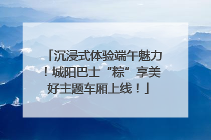 沉浸式体验端午魅力！城阳巴士“粽”享美好主题车厢上线！