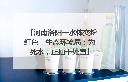 河南洛阳一水体变粉红色，生态环境局：为死水，正抽干处置