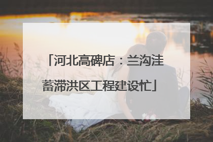 河北高碑店：兰沟洼蓄滞洪区工程建设忙