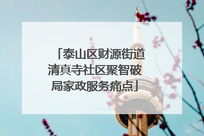 泰山区财源街道清真寺社区聚智破局家政服务痛点