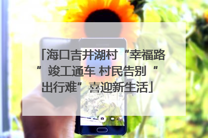 海口吉井湖村“幸福路”竣工通车 村民告别“出行难”喜迎新生活
