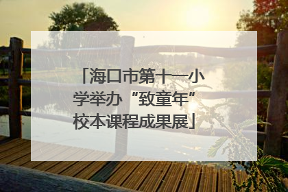 海口市第十一小学举办“致童年”校本课程成果展