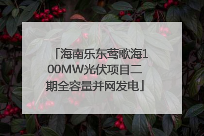 海南乐东莺歌海100MW光伏项目二期全容量并网发电