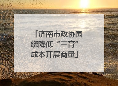 济南市政协围绕降低“三育”成本开展商量