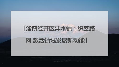淄博经开区沣水镇：织密路网 激活镇域发展新动能