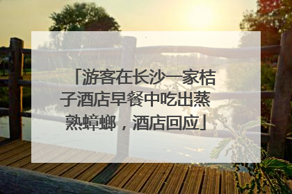 游客在长沙一家桔子酒店早餐中吃出蒸熟蟑螂，酒店回应