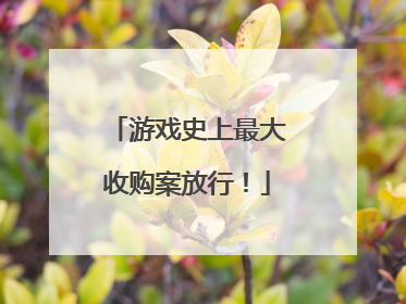 游戏史上最大收购案放行！