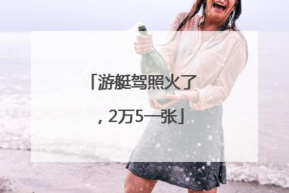 游艇驾照火了，2万5一张