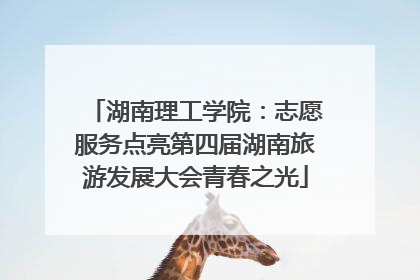 湖南理工学院：志愿服务点亮第四届湖南旅游发展大会青春之光