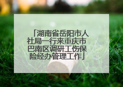 湖南省岳阳市人社局一行来重庆市巴南区调研工伤保险经办管理工作